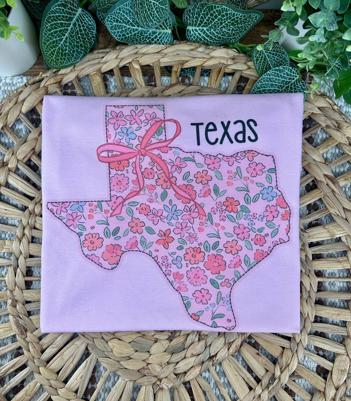 Texas T-shirt: Gildan-Pink / M