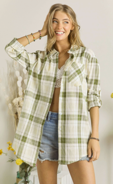 Olive Plaid Oasis